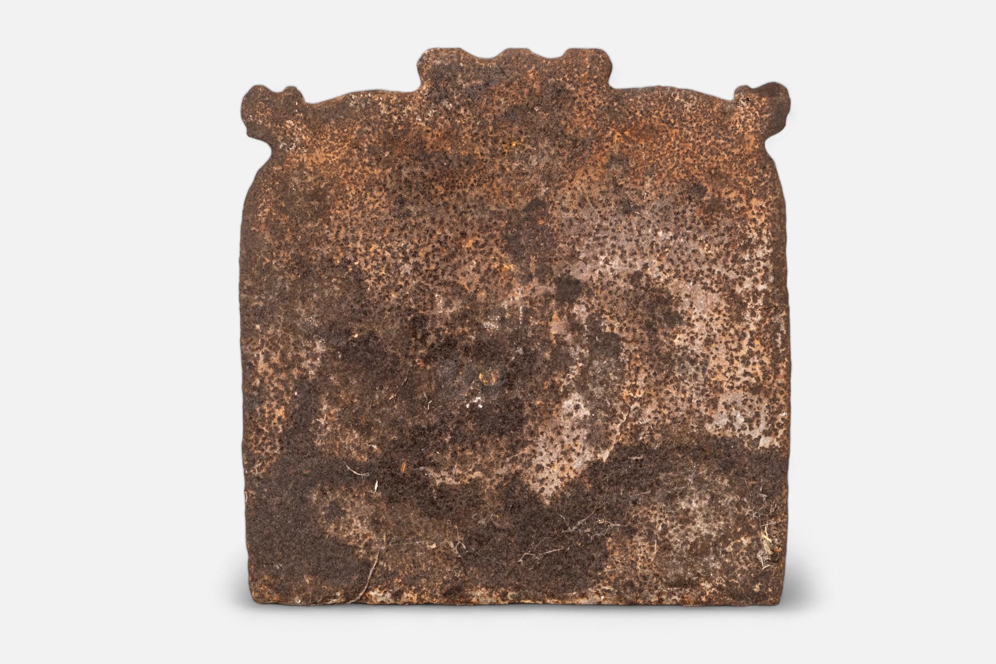 Royal French Fireplace Shield From Chateau Near Fountainbleau In Fair Condition For Sale In Kingston, NY