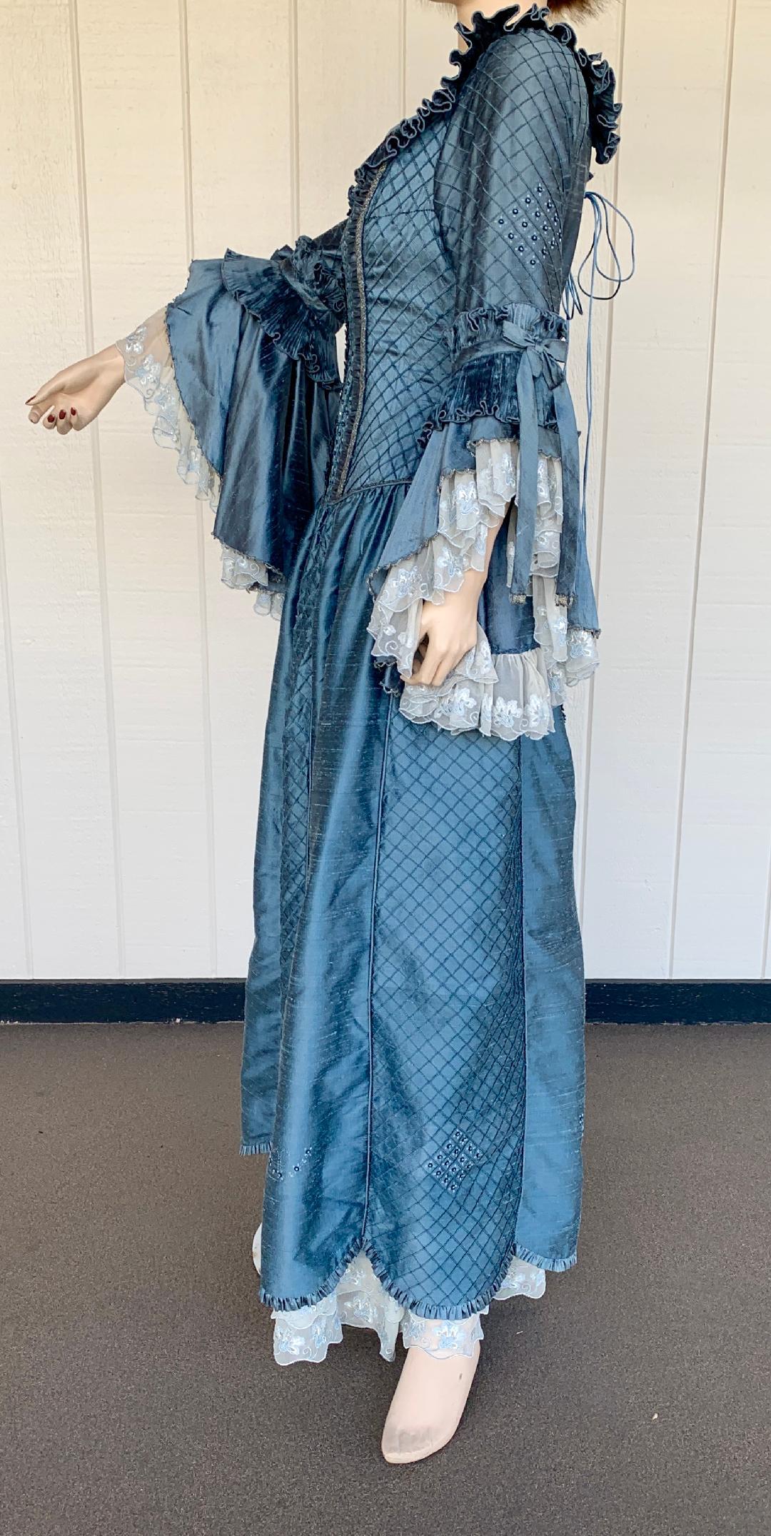 Royal French Marie Antoinette Style Custom Made Silk Ballroom Gown Dress 5