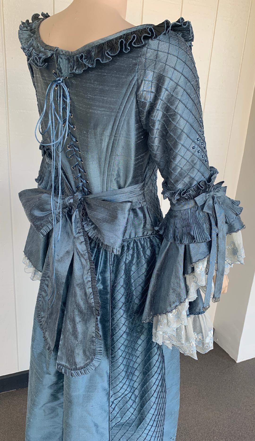 Royal French Marie Antoinette Style Custom Made Silk Ballroom Gown Dress 8