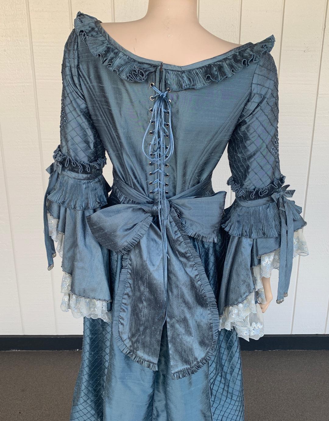 Royal French Marie Antoinette Style Custom Made Silk Ballroom Gown Dress 9