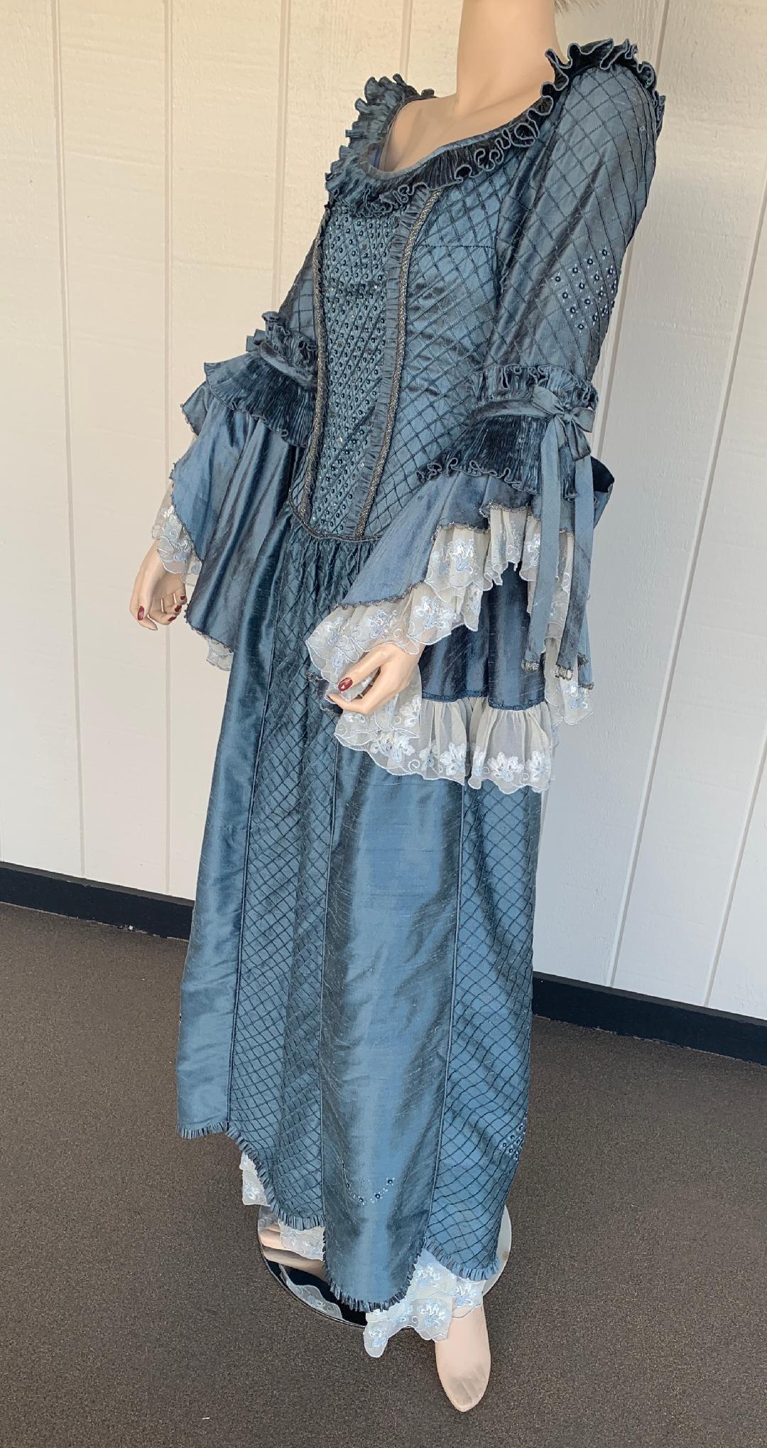 Royal French Marie Antoinette Style Custom Made Silk Ballroom Gown Dress 3