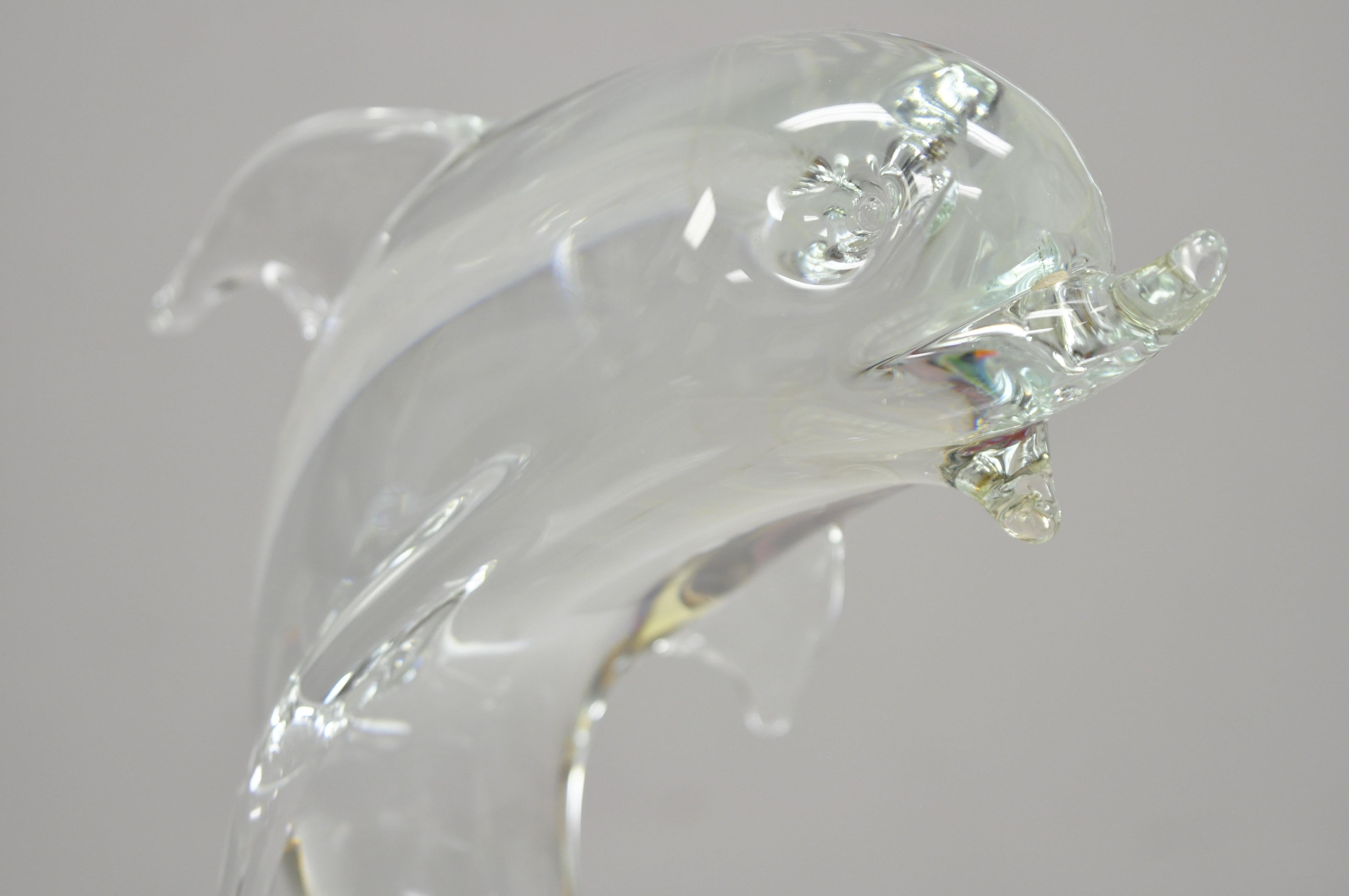 glass dolphin sculpture