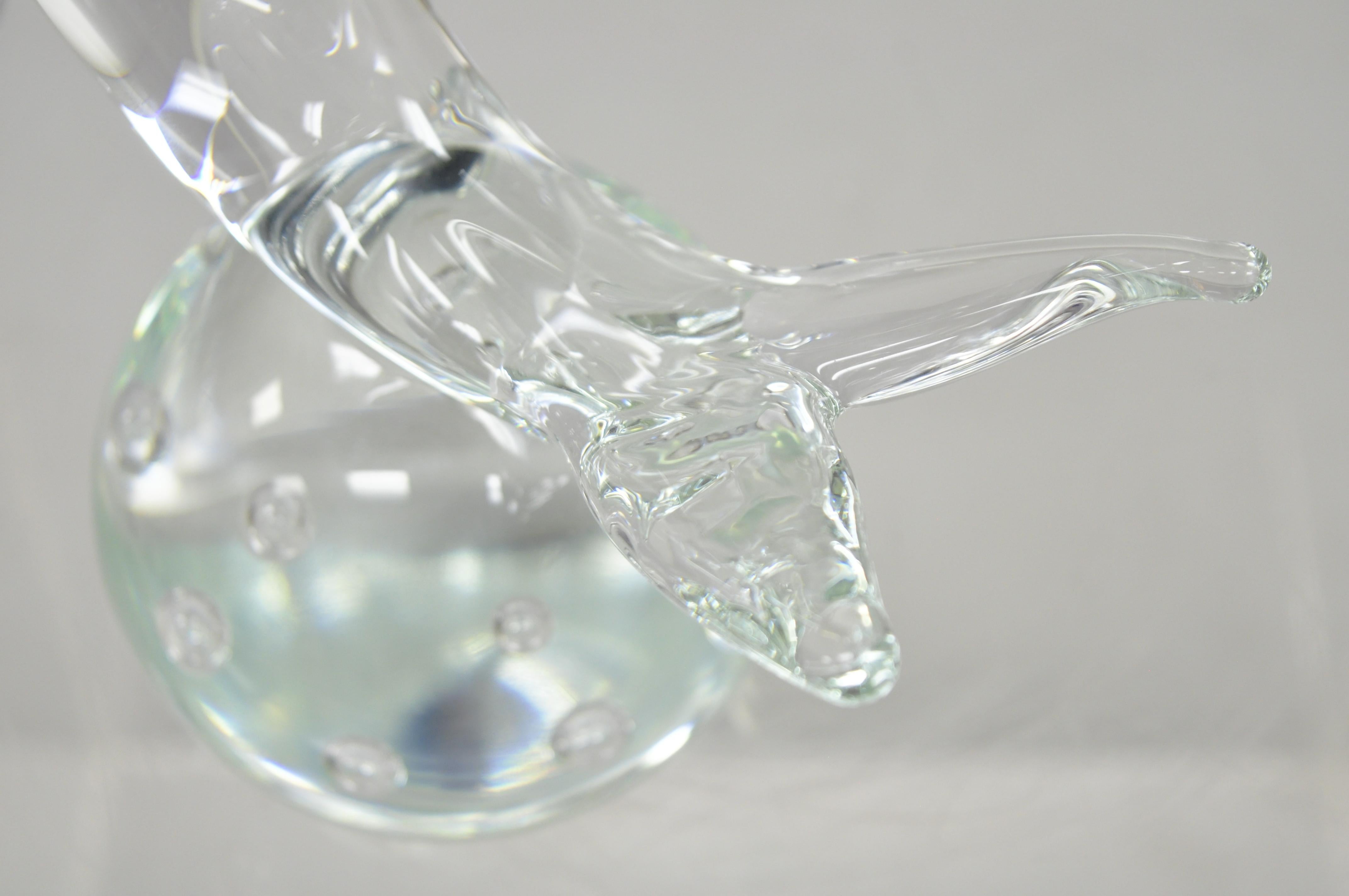 murano dolphin glass sculpture