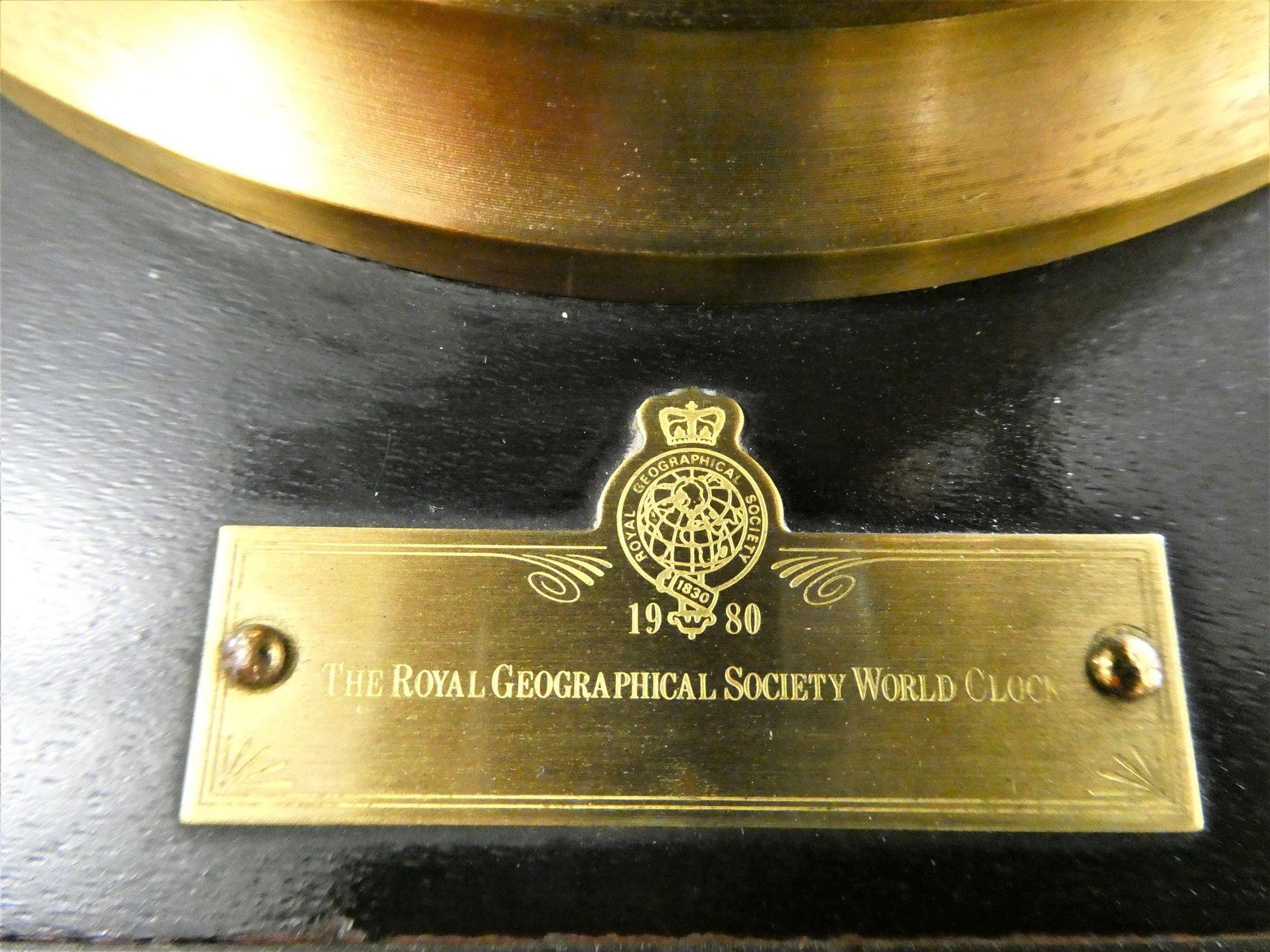Royal Geographical Society World Clock For Sale 3