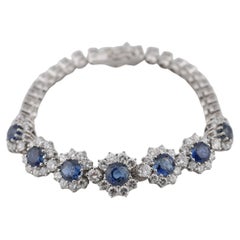 Bracciale in oro reale con zaffiri di Ceylon Nature