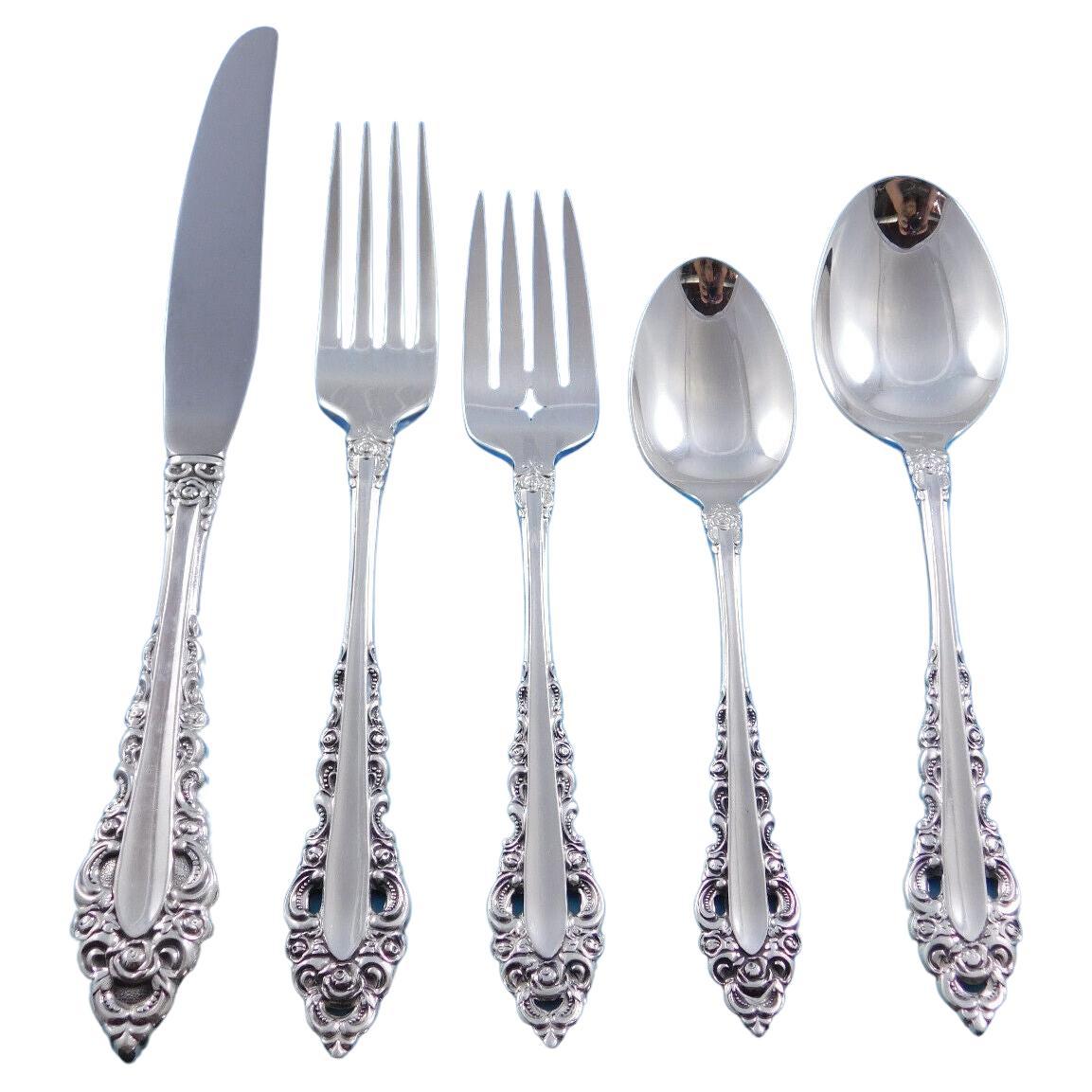 Royal Grandeur by Community Stainless Steel Flatware Set for 12 Service 68 pcs For Sale
