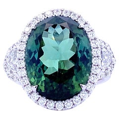 Anello con tormalina verde reale (#18249)