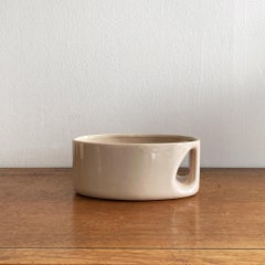 Haeger Beige Ecru Oblong Abstract Postmodern Vase