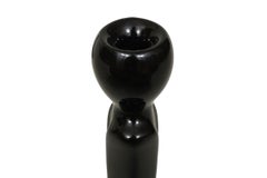 Royal Haeger Black Ceramic Candlestick Holders - a Pair