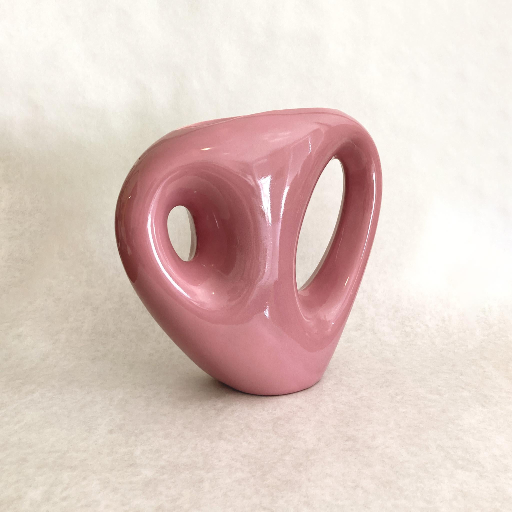 American Royal Haeger Mauve Pink Abstract Vase