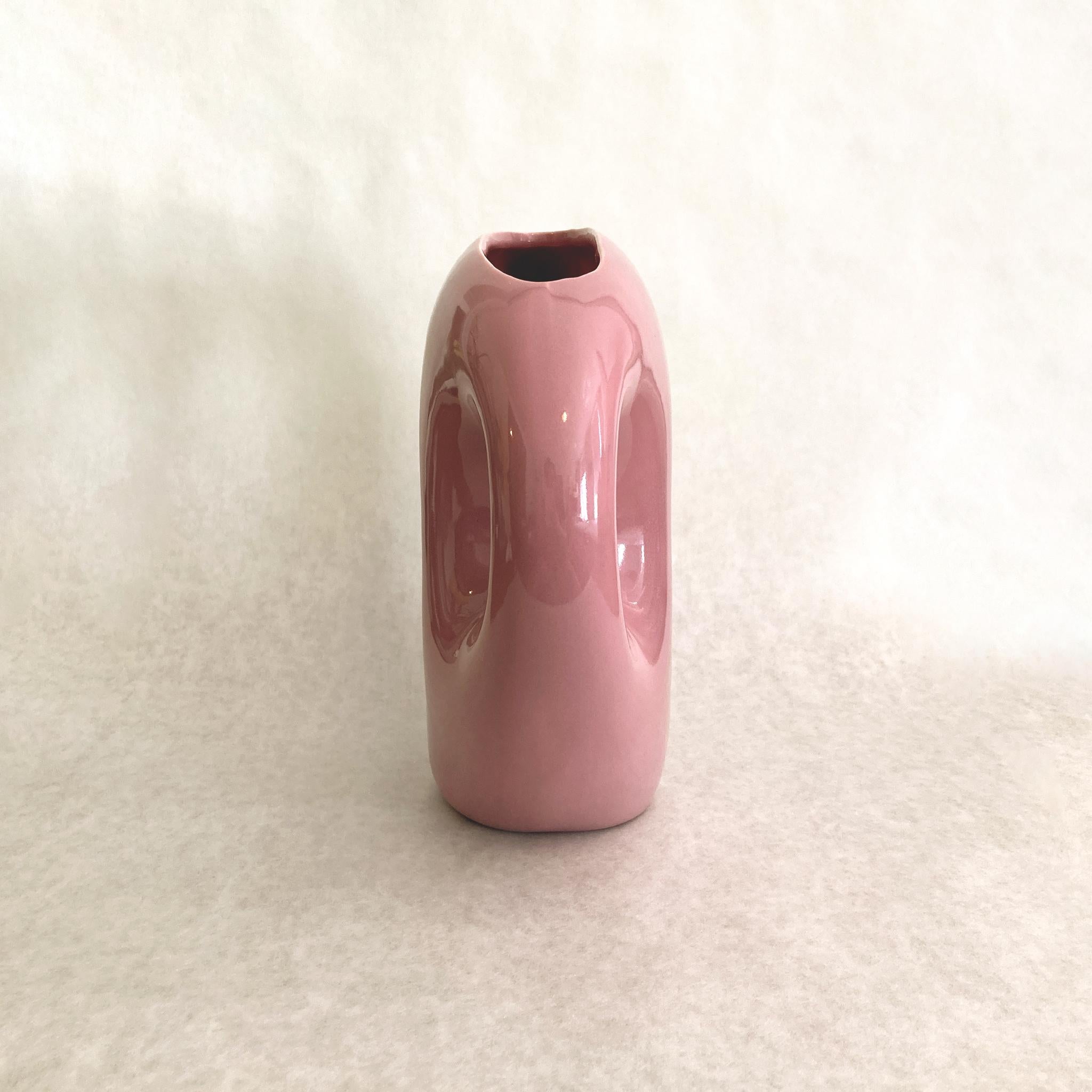 Glazed Royal Haeger Mauve Pink Abstract Vase