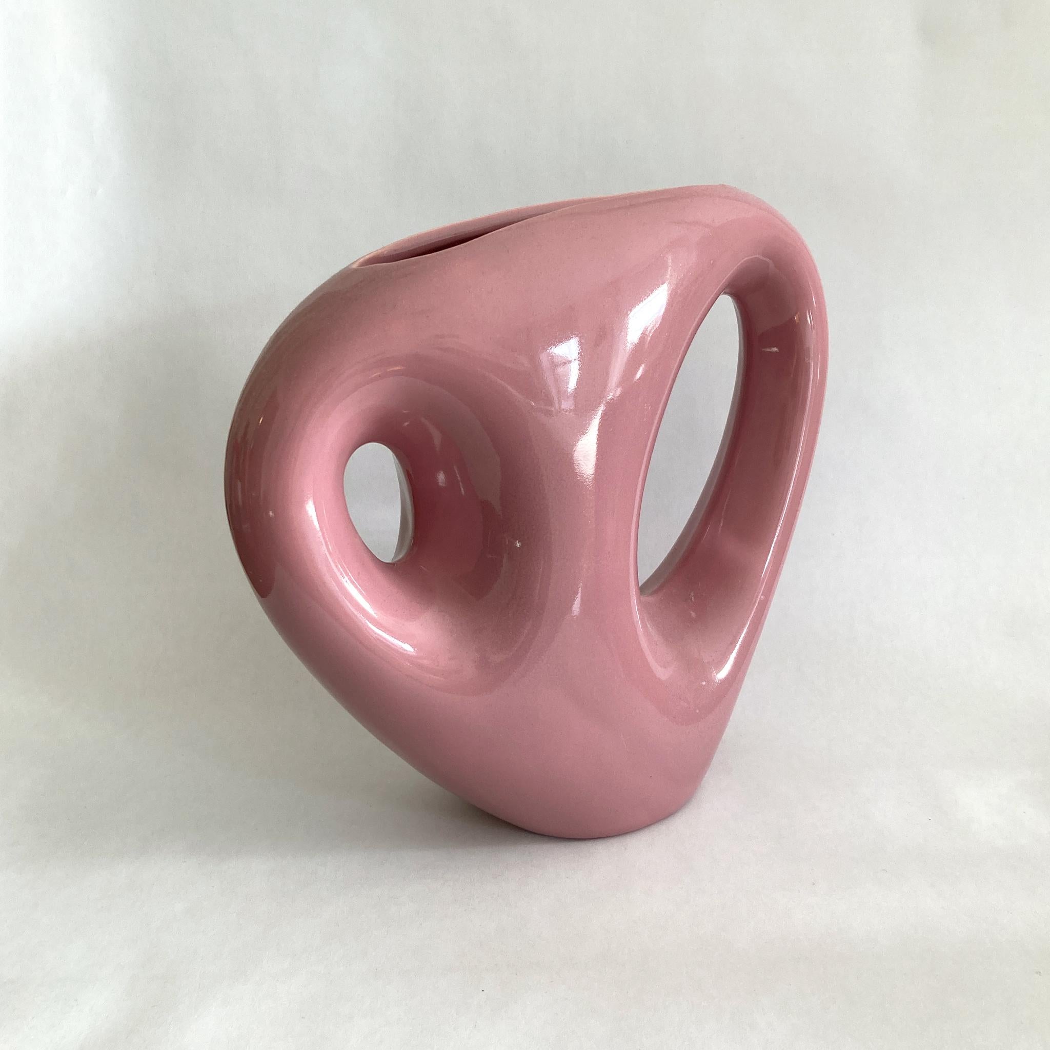 American Haeger Mauve Pink Abstract Vase, Postmodern