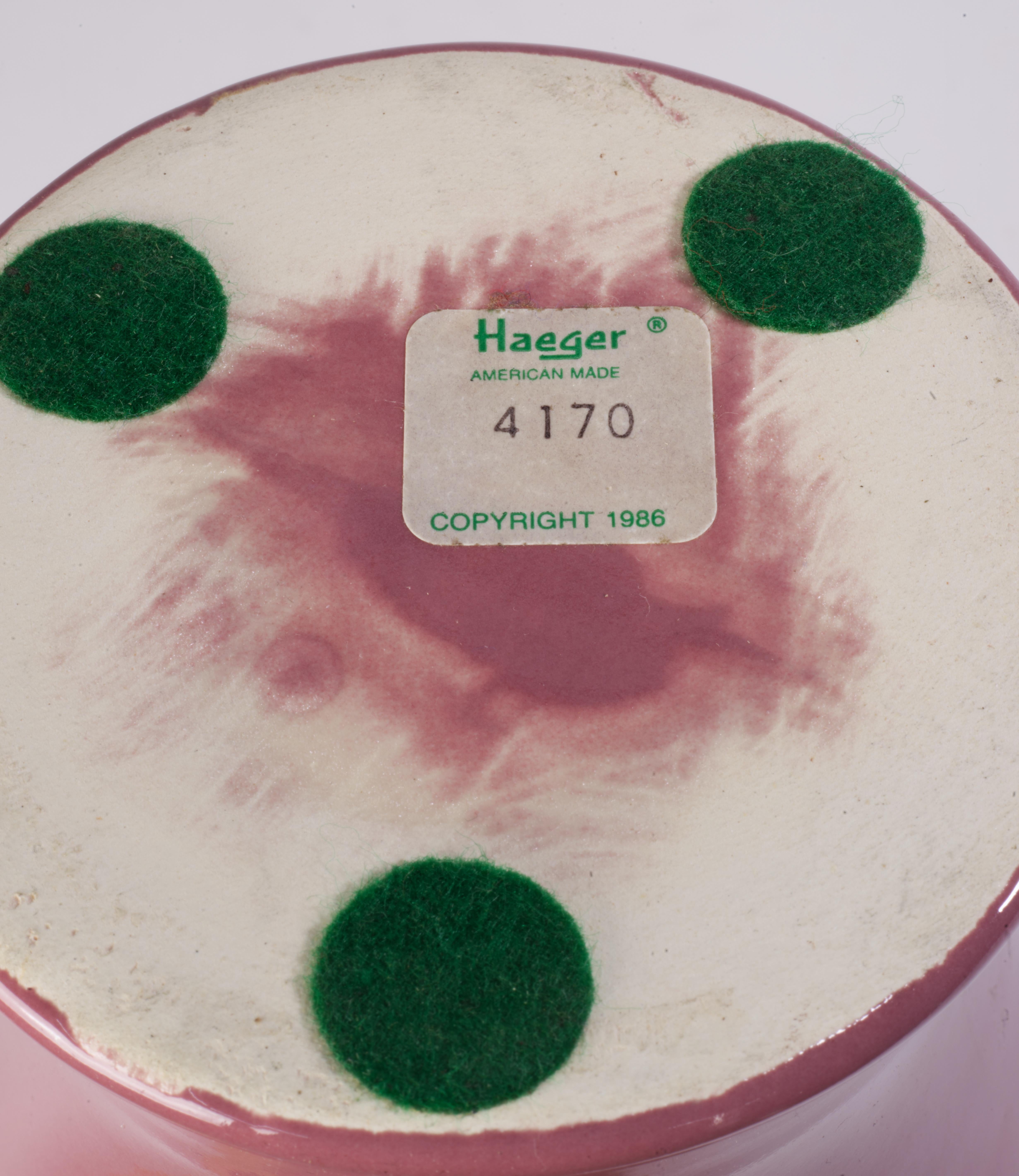 Ceramic Royal Haeger Mauve Pink Elongated Vase For Sale