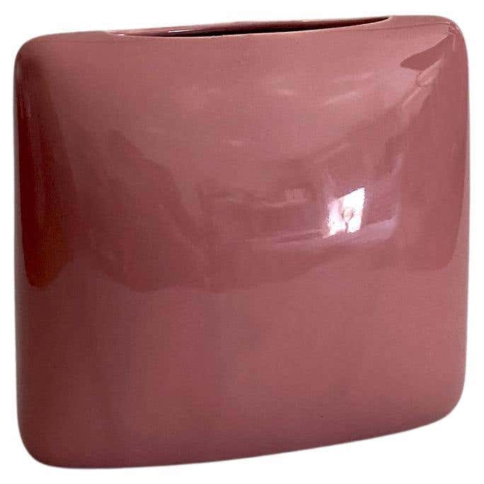 Royal Haeger Mauve Pink Rounded Square Vase at 1stDibs