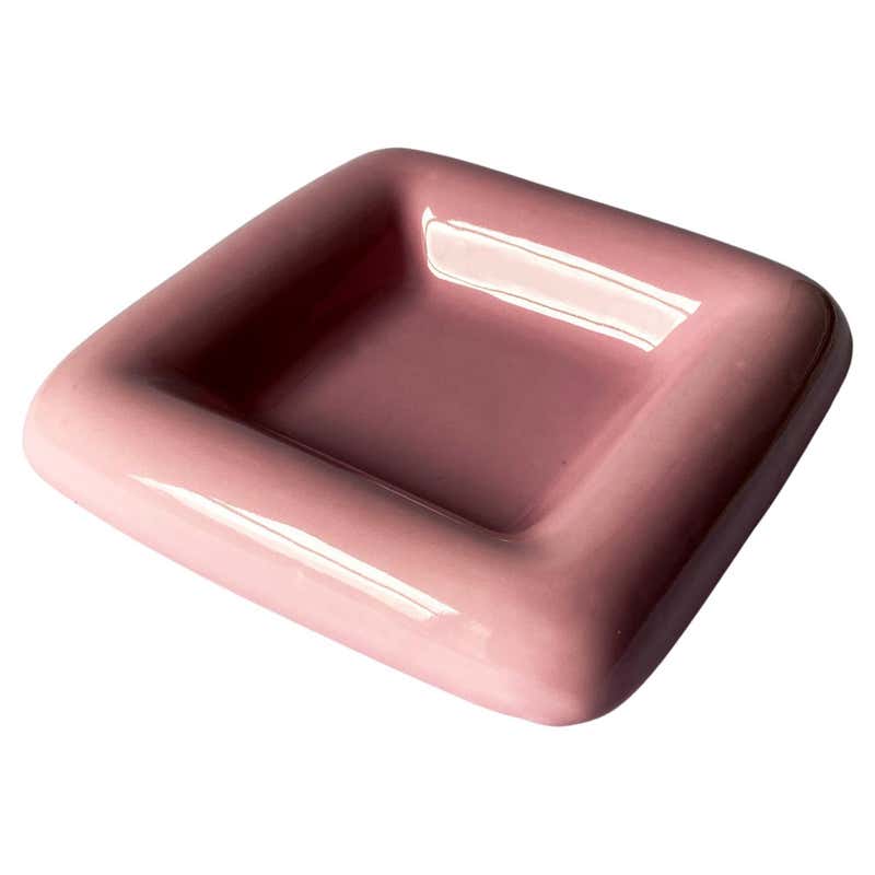 Royal Haeger Mauve Pink Rounded Square Vase at 1stDibs