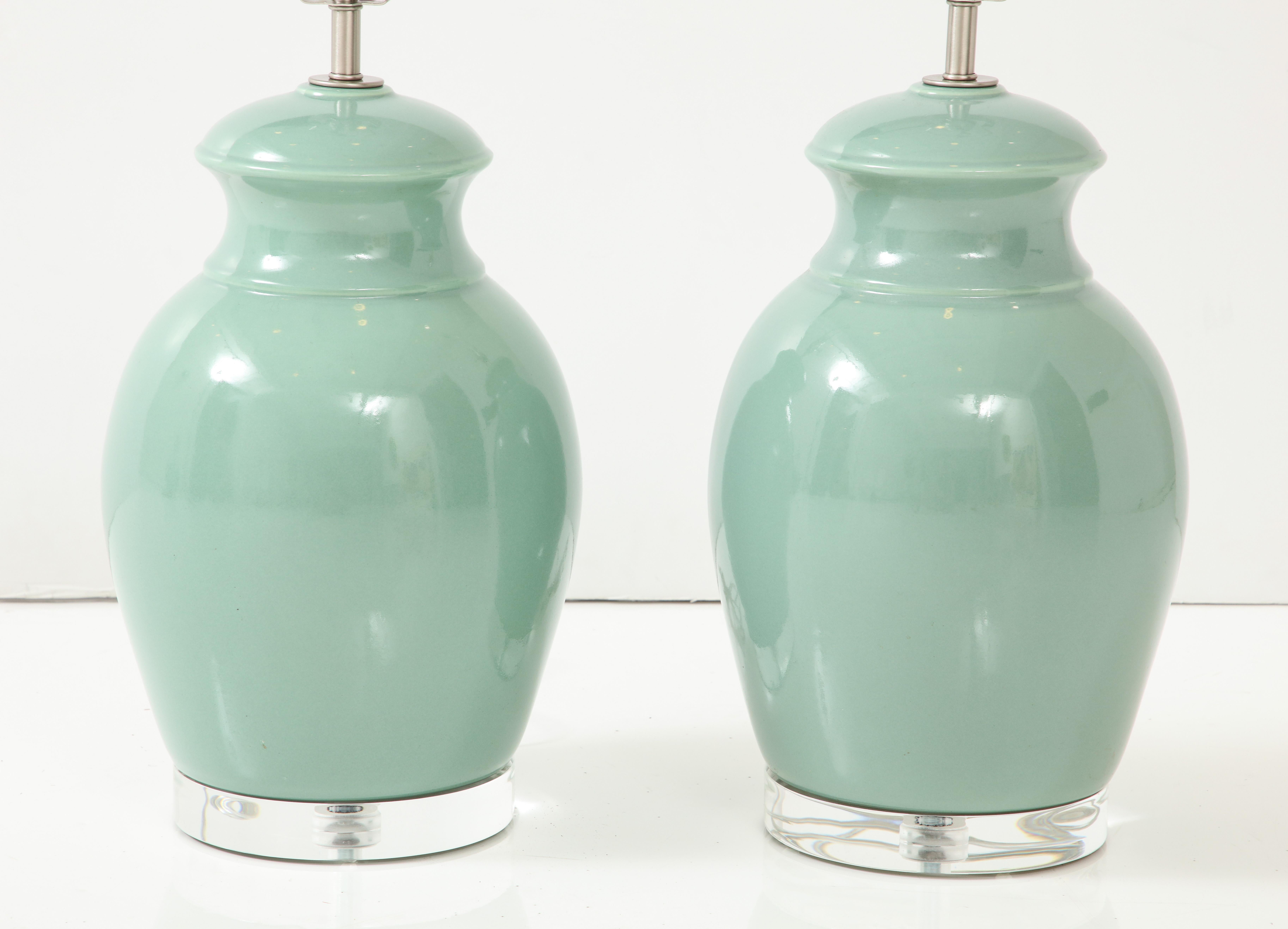 Royal Haeger Turquoise Lamps In Excellent Condition For Sale In New York, NY