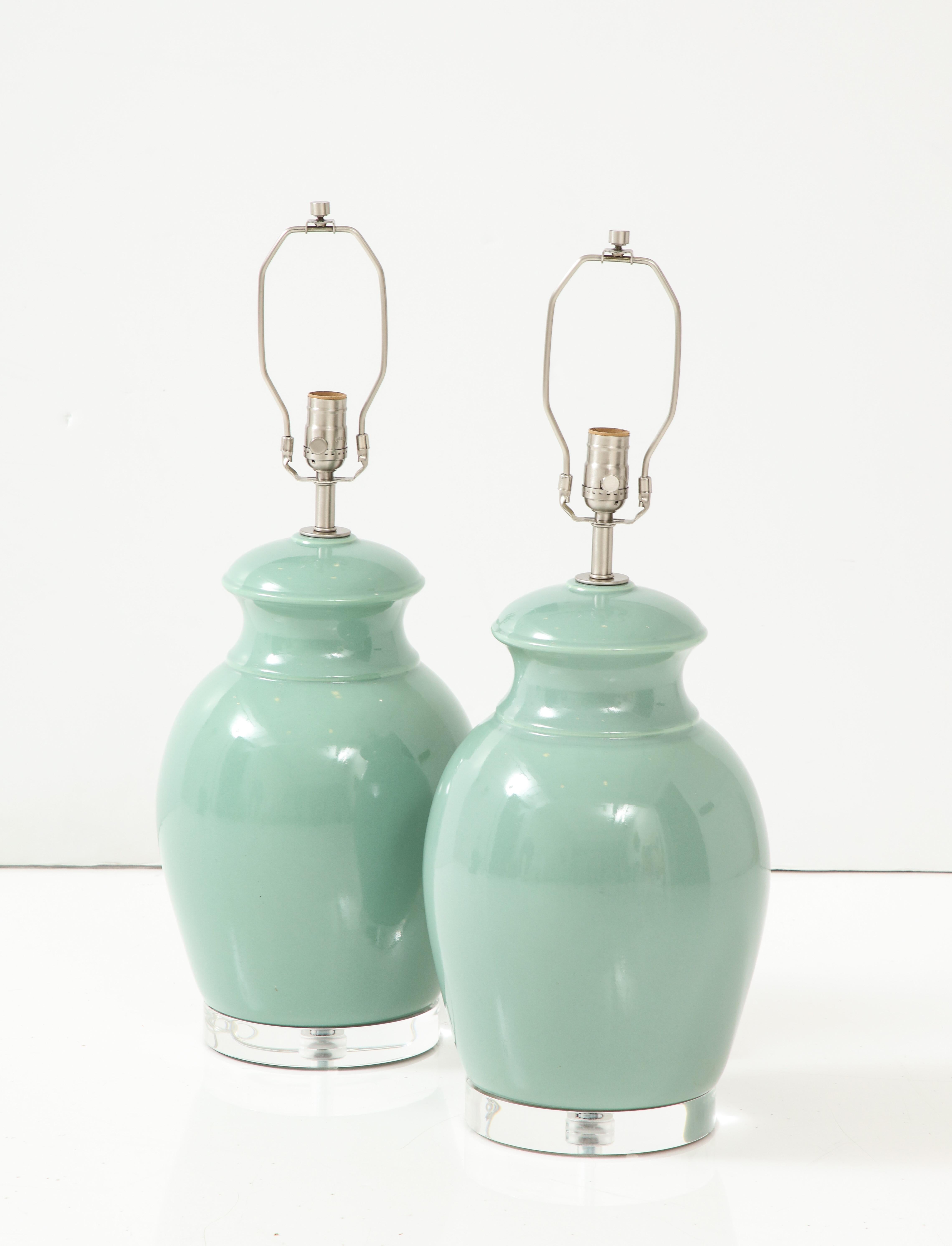 Ceramic Royal Haeger Turquoise Lamps For Sale