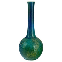 Vaso Royal Haeger con smalto crepla Teal e Lava Mid Century Modern