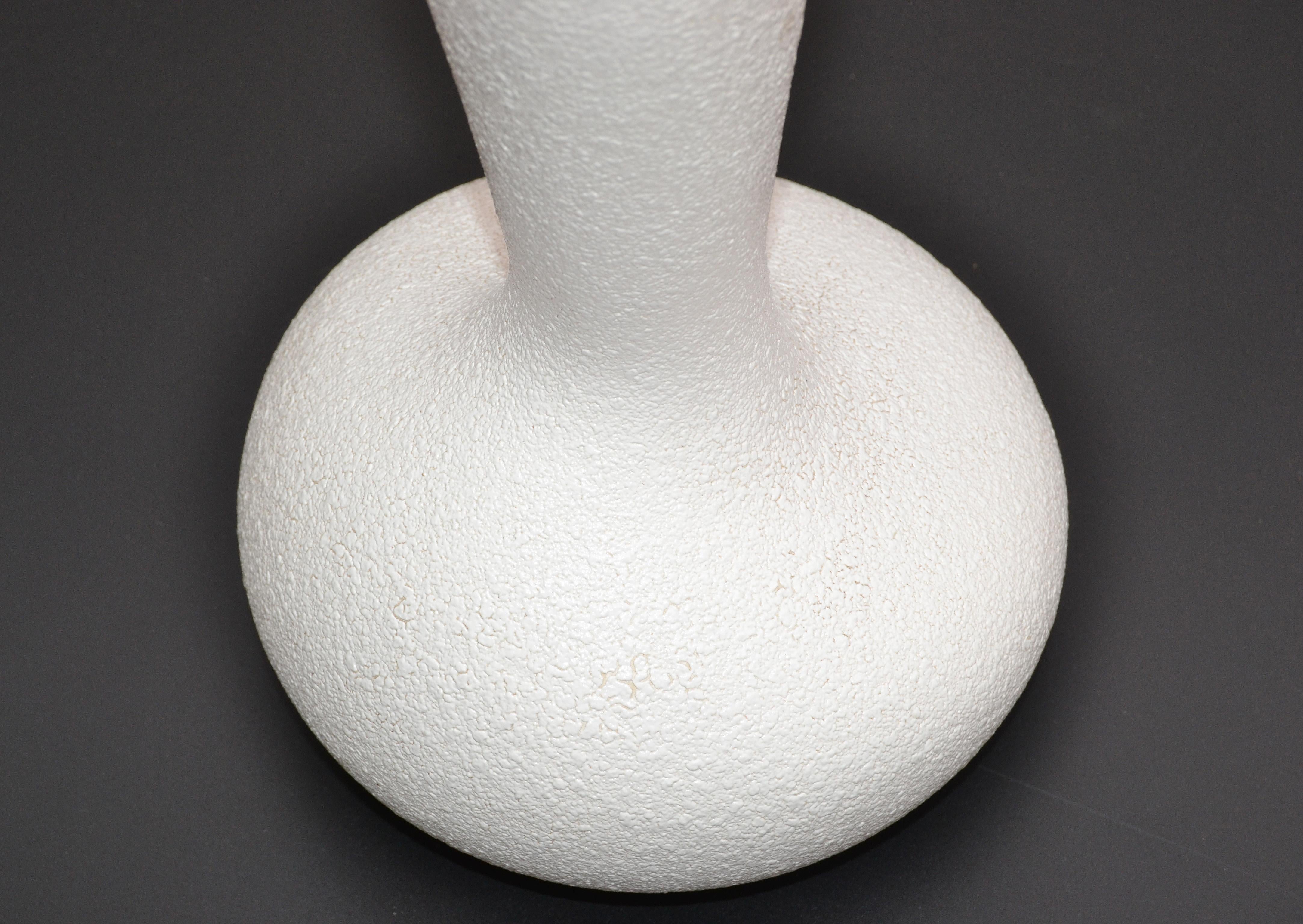 Late 20th Century Royal Haeger White & Turquoise Lava Glazed Pottery Vase Mid-Century Modern, USA