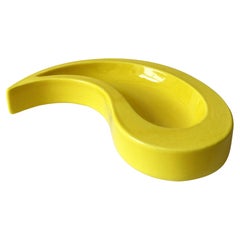 Royal Haeger Canary Yellow Abstract Catchall Dish