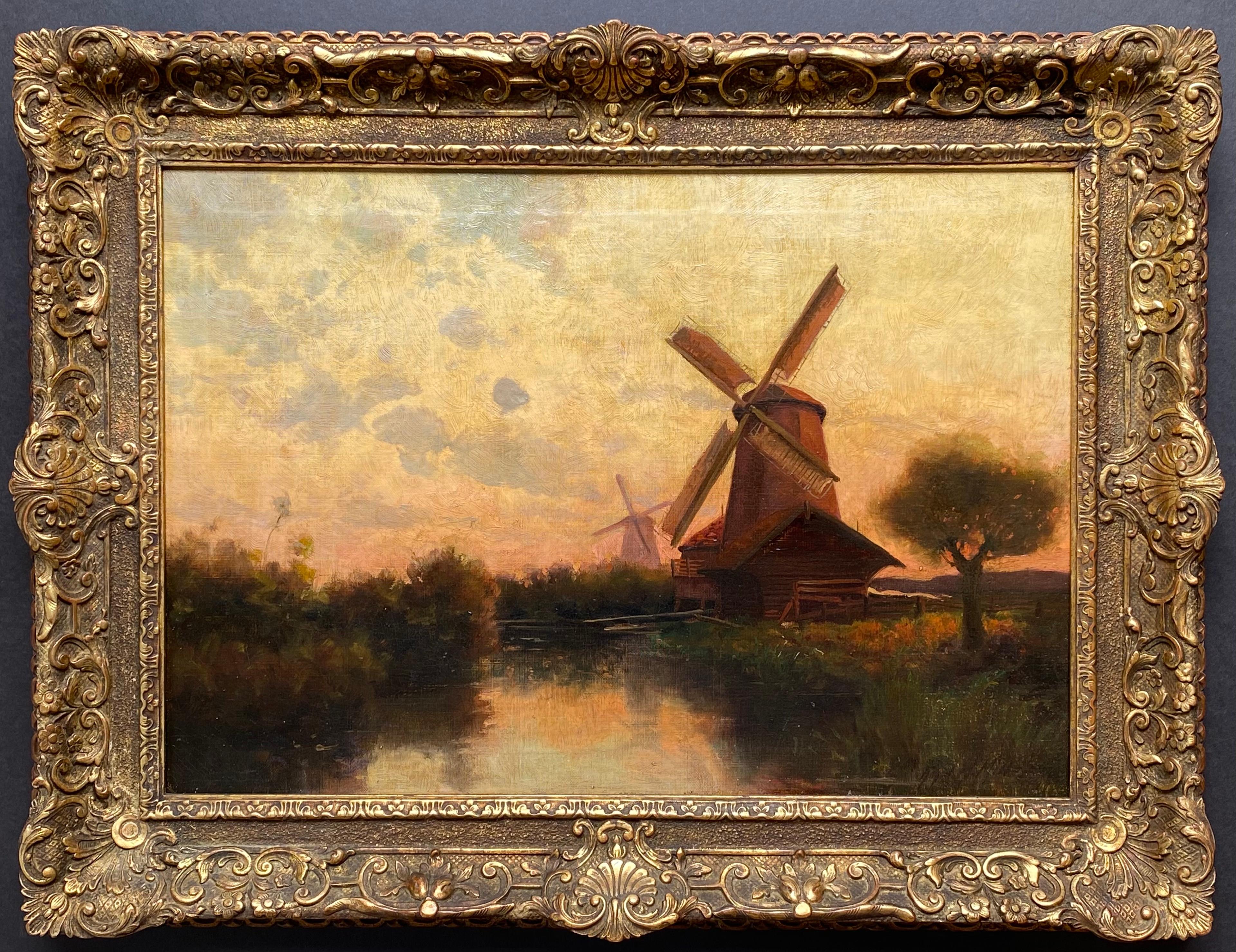 “Boston Windmills” - Painting by Royal Hill Milleson