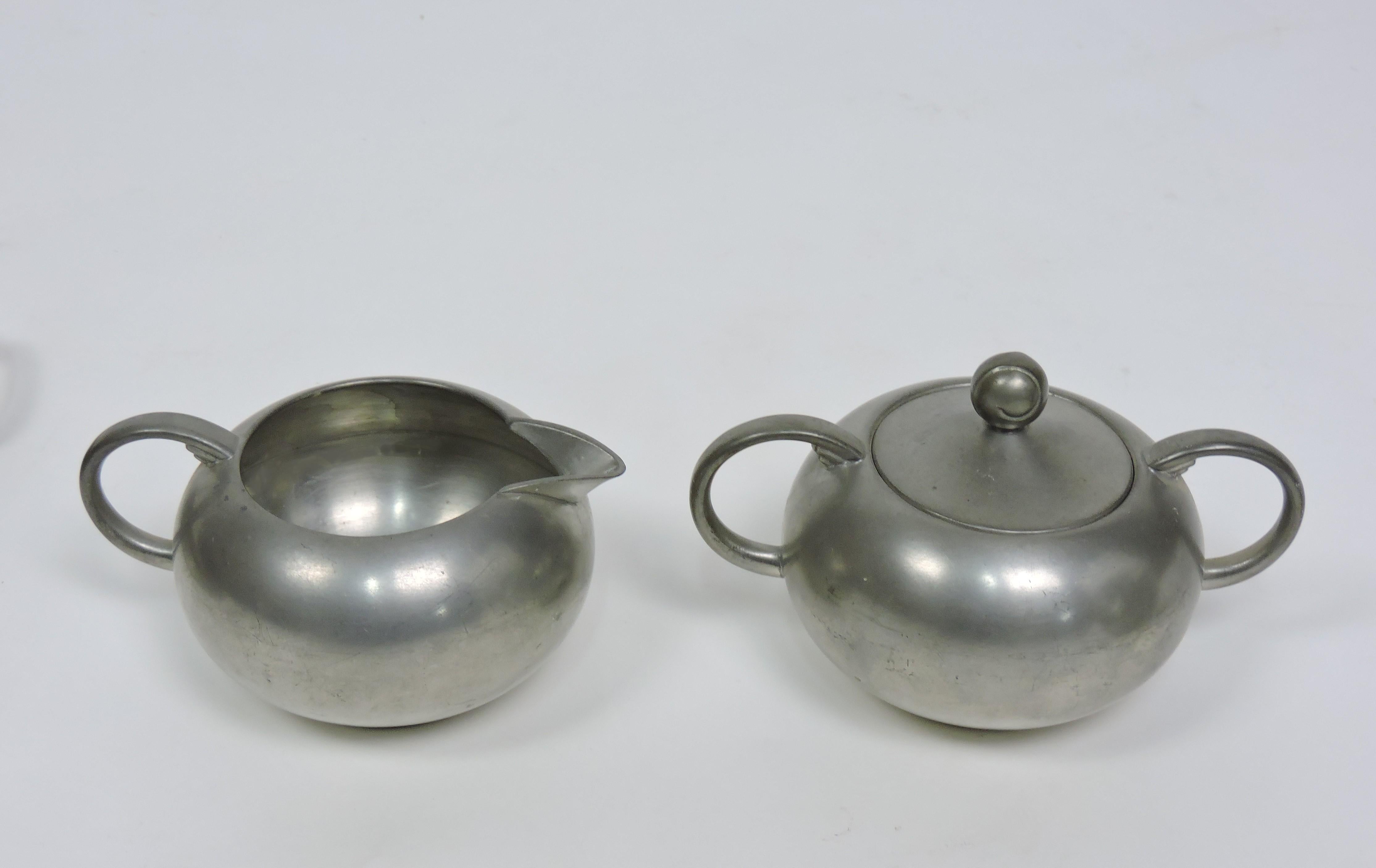 Mid-20th Century Royal Holland Pewter Scandinavian Modern Coffee Set For Sale