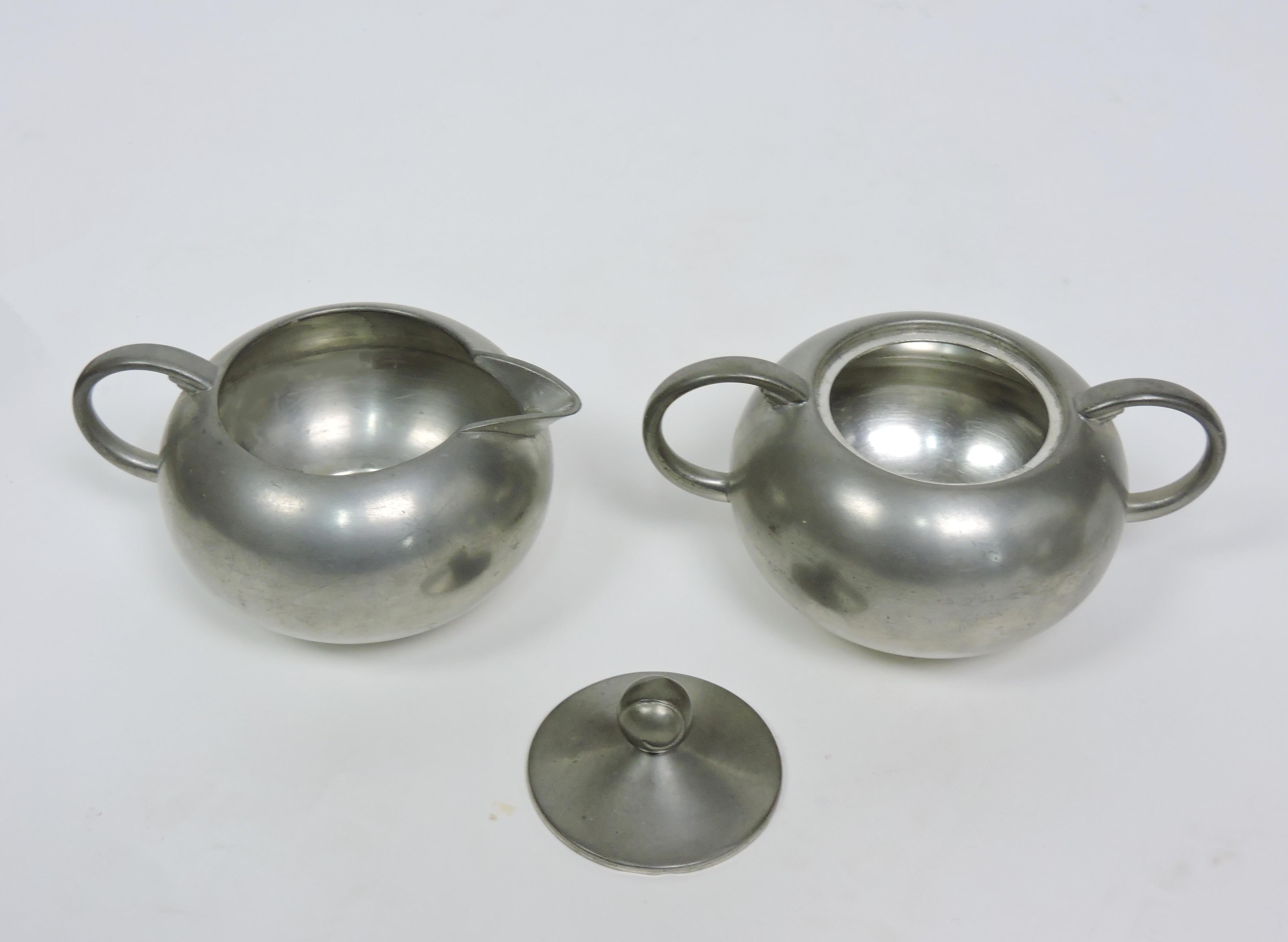 Royal Holland Pewter Scandinavian Modern Coffee Set For Sale 1