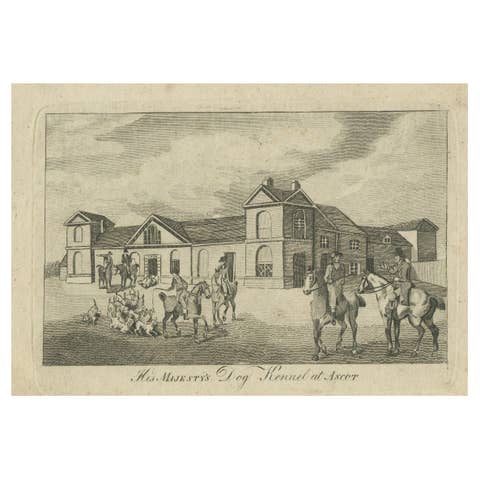 Royal Hunting Traditions: His Majesty's Dog Kennel at Ascot, c.1795