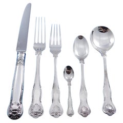 Royal Husk by CJ Vander English Sterling Silver Flatware Set 12 Dinner 72 pieces