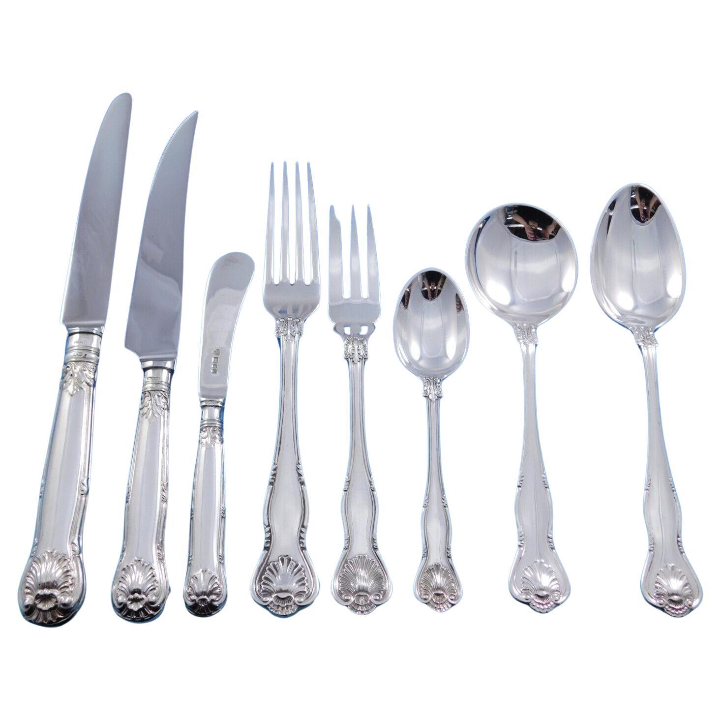 Service de couverts anglais Royal Husk par CJ Vander en argent sterling 107 en vente