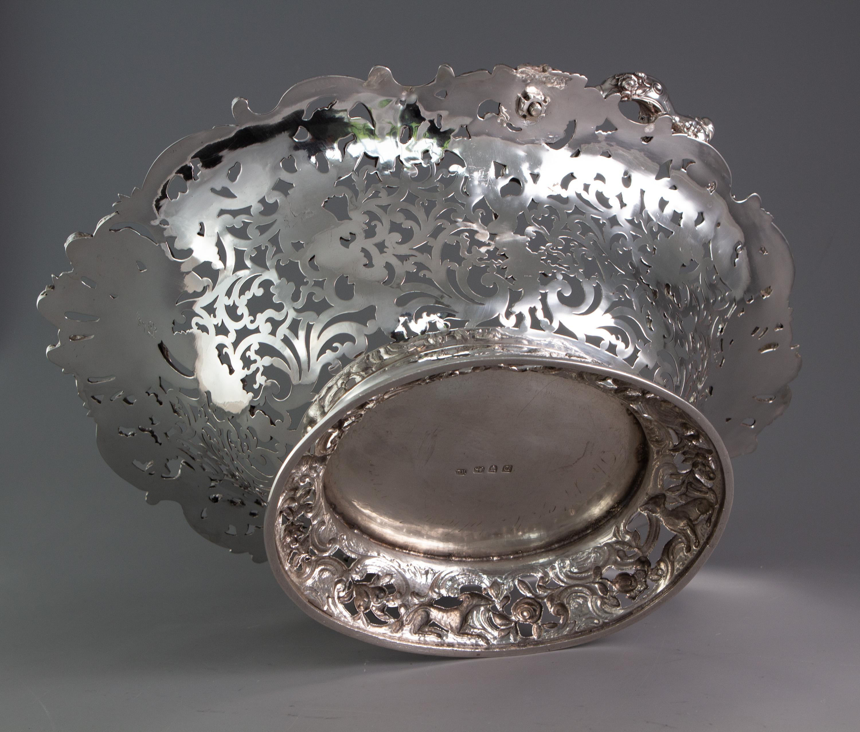 Royal Interest, a George II Silver Harvest Basket London 1759, by William Tuite For Sale 4