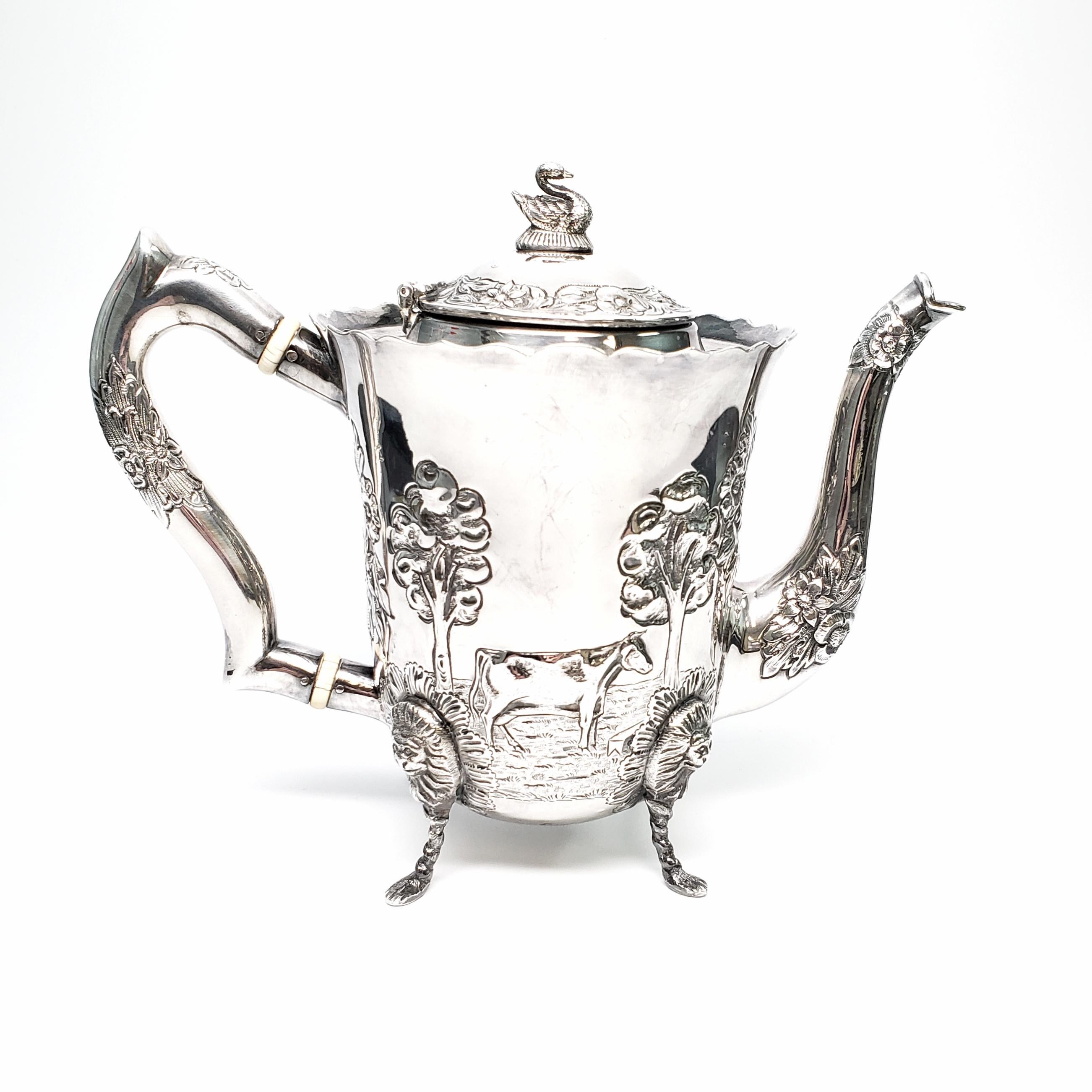Unknown Royal Irish Silver Co 4-Piece Sterling Silver Dairymaid Tea and Coffee Set