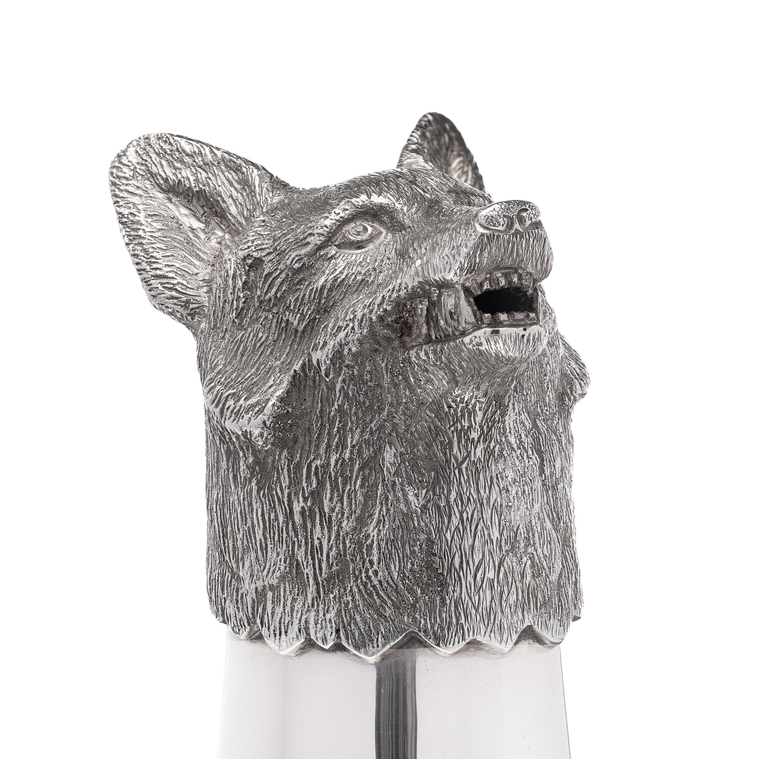 Royal Irish Silver Co. Steigbügelbecher Wolf, Sterling Silber vergoldet, 1972 im Angebot 5