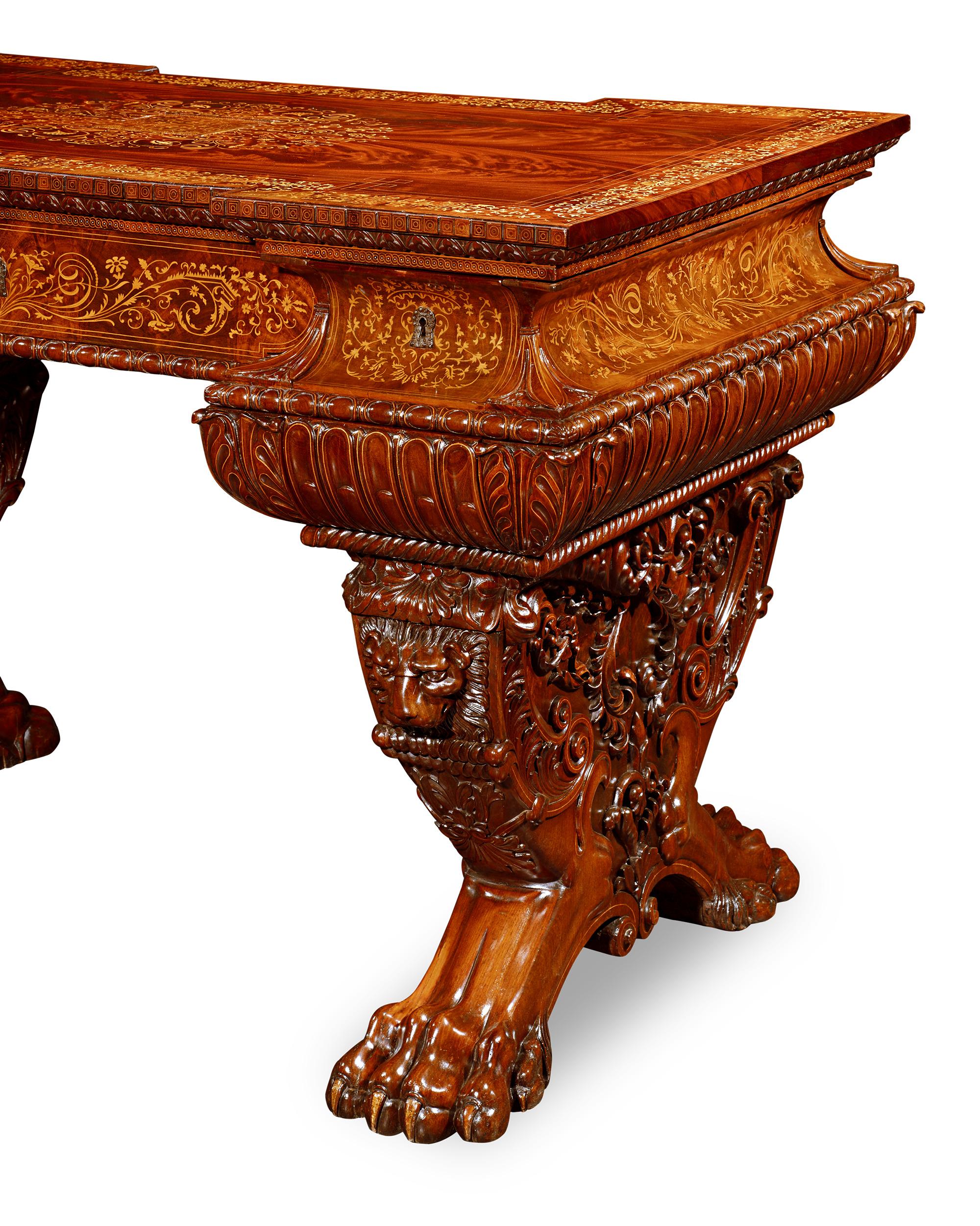19th Century Royal Italian Writing Desk and Armchair For Sale