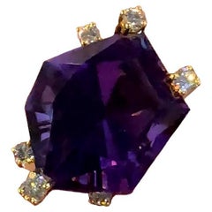 Kristallschliff 18K Gelbgold Edelstein Cocktail Ring