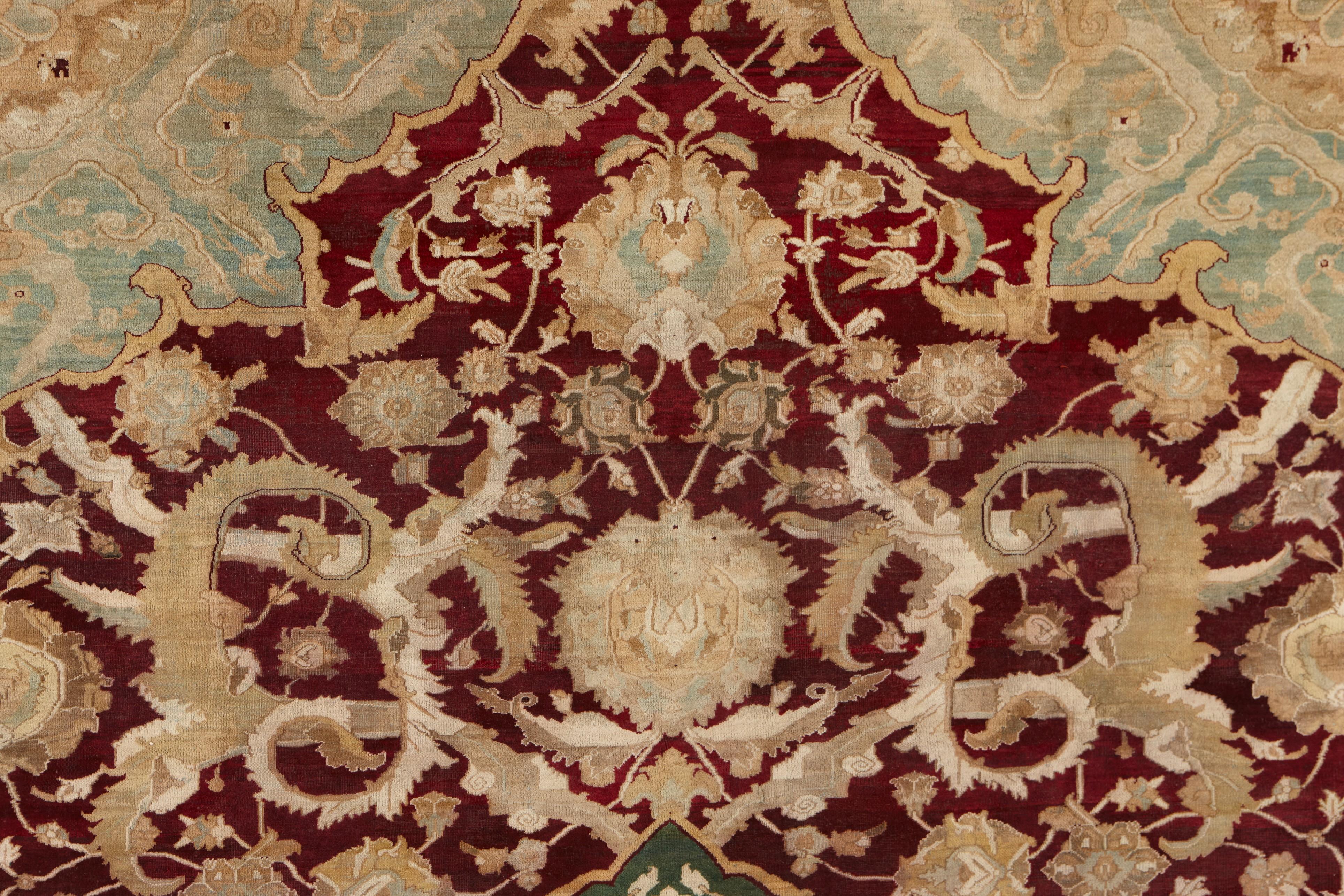 Royal Massive Antique Agra Carpet Indio en venta