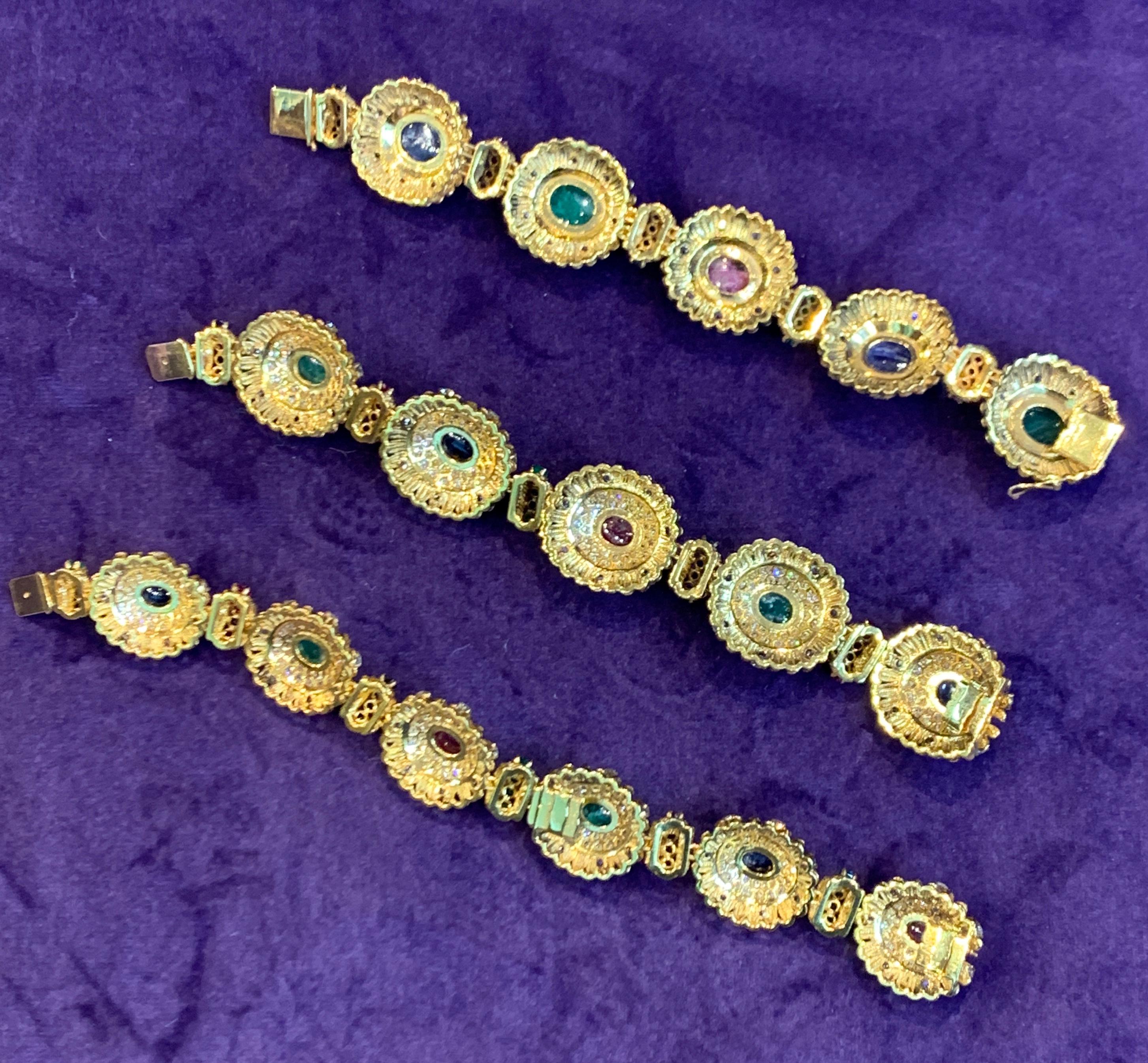 Royal Multi Gem Necklace and Bracelet Set Made by Van Cleef & Arpels 6