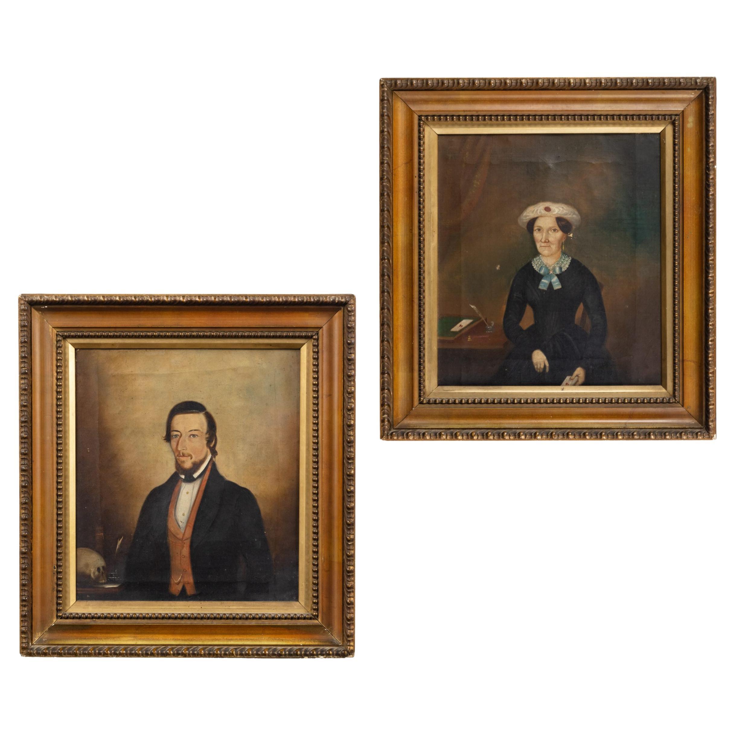 Royal Naval Surgeon Robert Prideaux and His Wife Mary Ann For Sale