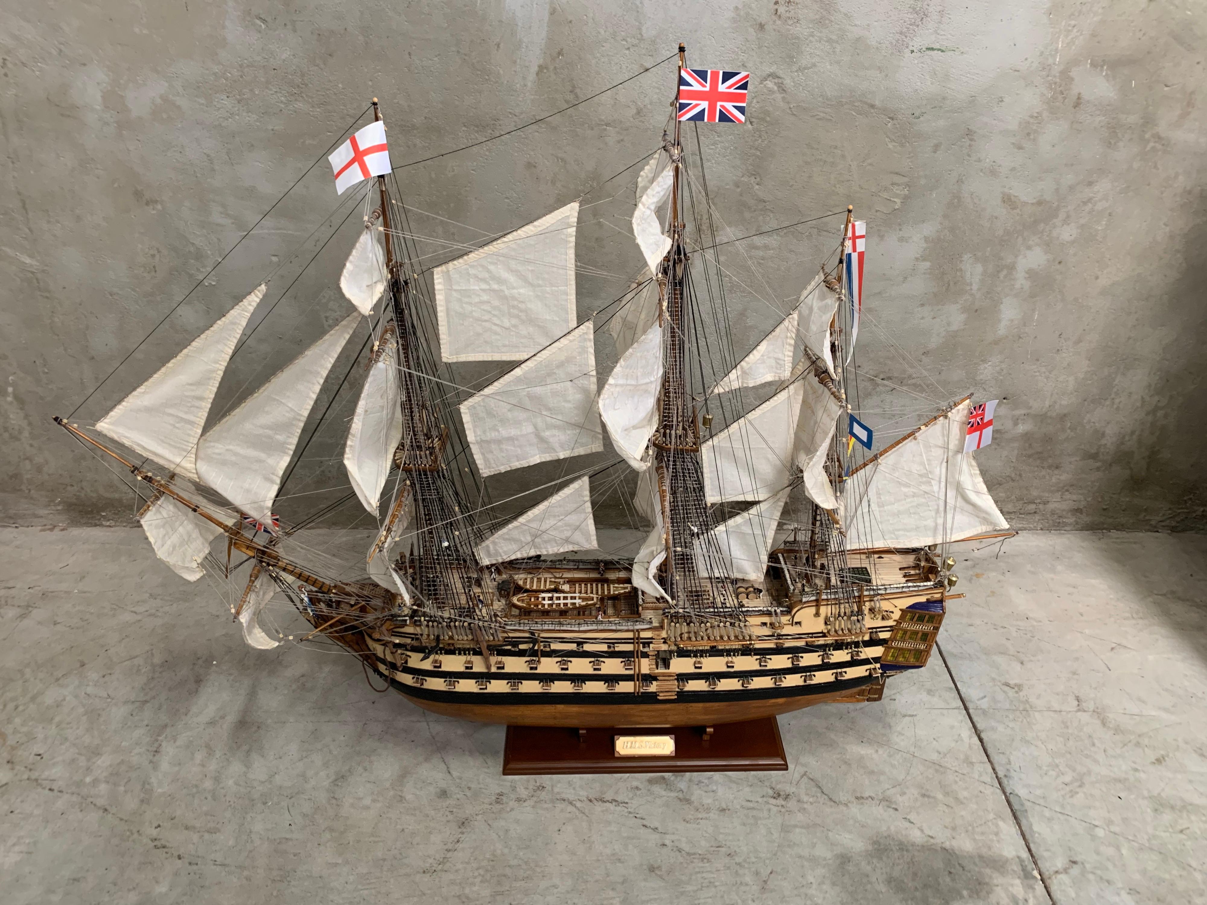 Royal Navy H.M.S. Victory Model Ship, Lord Nelson, Museum Quality 8