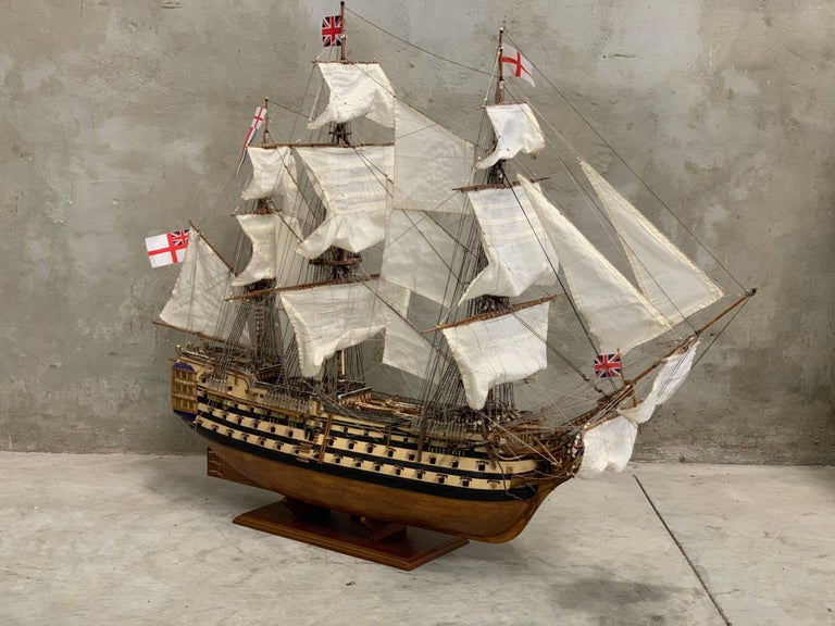 Royal Navy H.M.S. Victory Model Ship, Lord Nelson, Museum Quality For Sale at 1stDibs