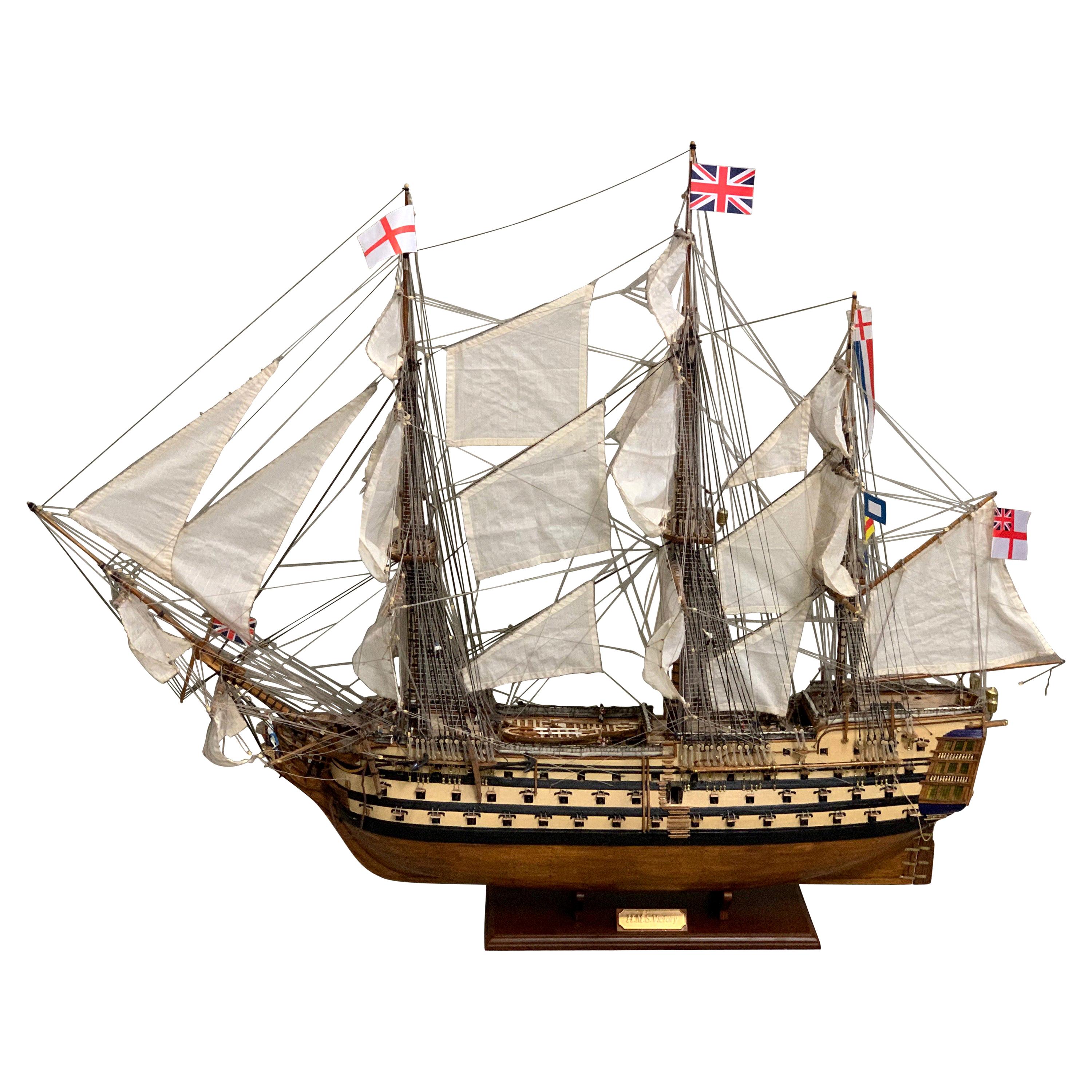 Royal Navy H.M.S. Victory Model Ship, Lord Nelson, Museum Quality