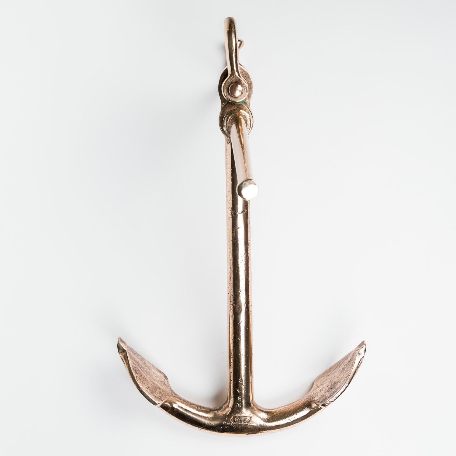 Ancre de la Royal Navy en bronze non magnétique à motif Admiralty de Wild Bon état - En vente à London, GB
