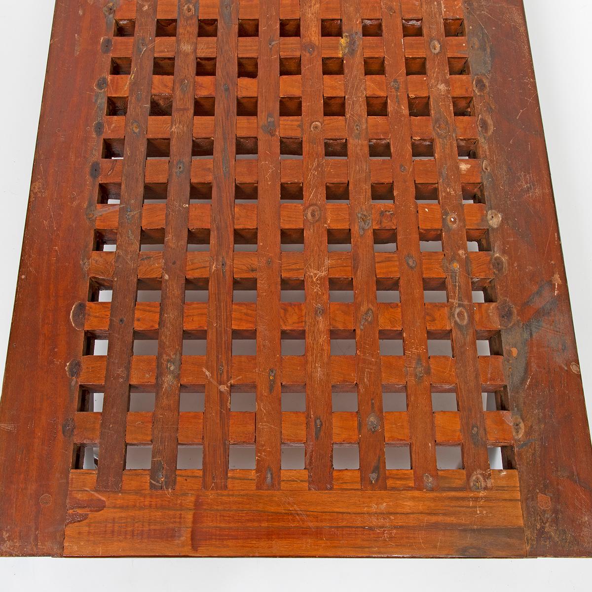 Other Royal Navy Ships Grating Table. Indoor or Outdoor Use. Year 1920's For Sale