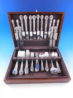 Service de couverts en argent massif « Royal Oak » de Gorham pour 8 personnes, 72 pièces