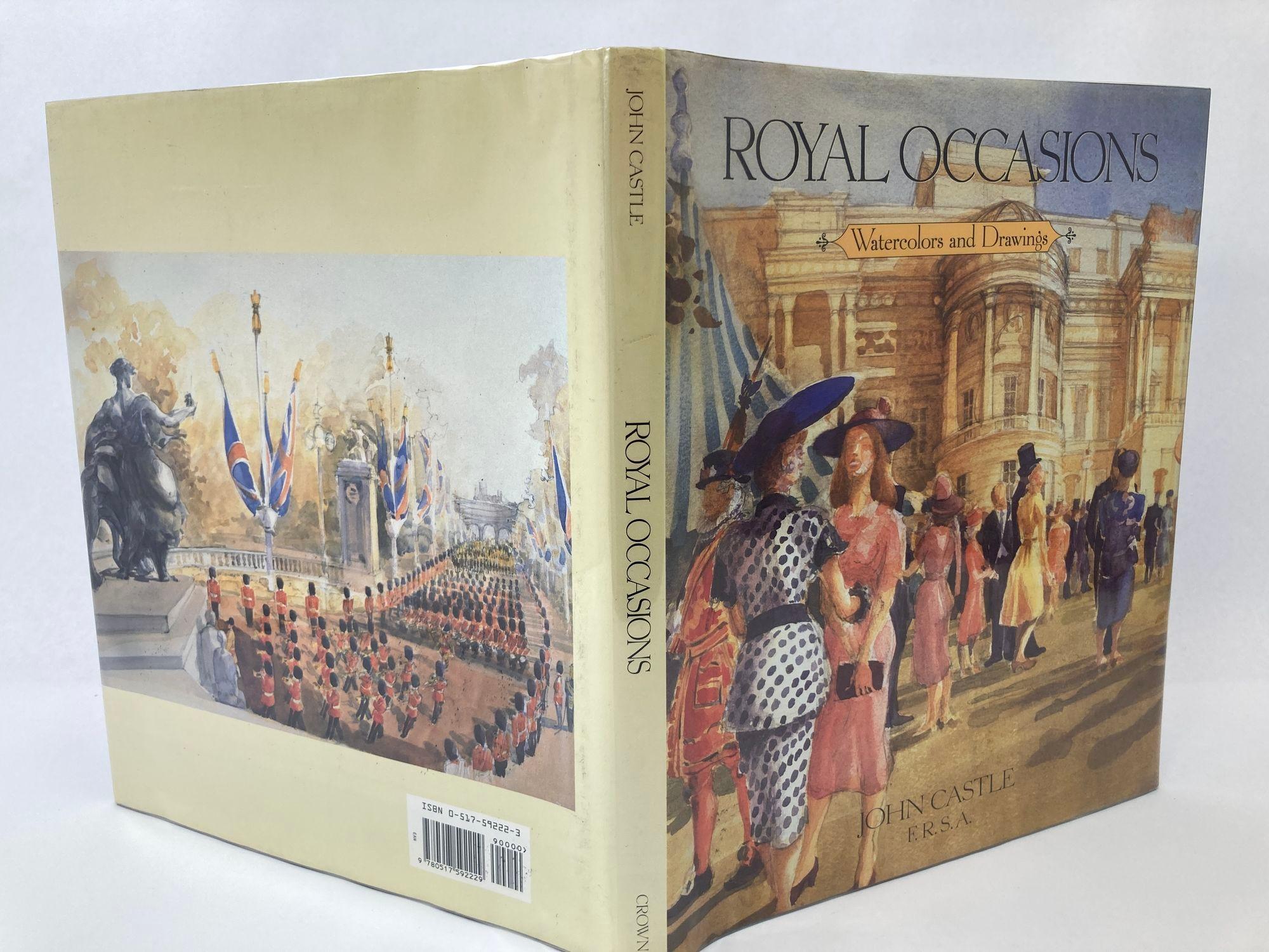 Royal Occasions: Watercolors and Drawings by John Castle Hardcover Book In Good Condition For Sale In North Hollywood, CA