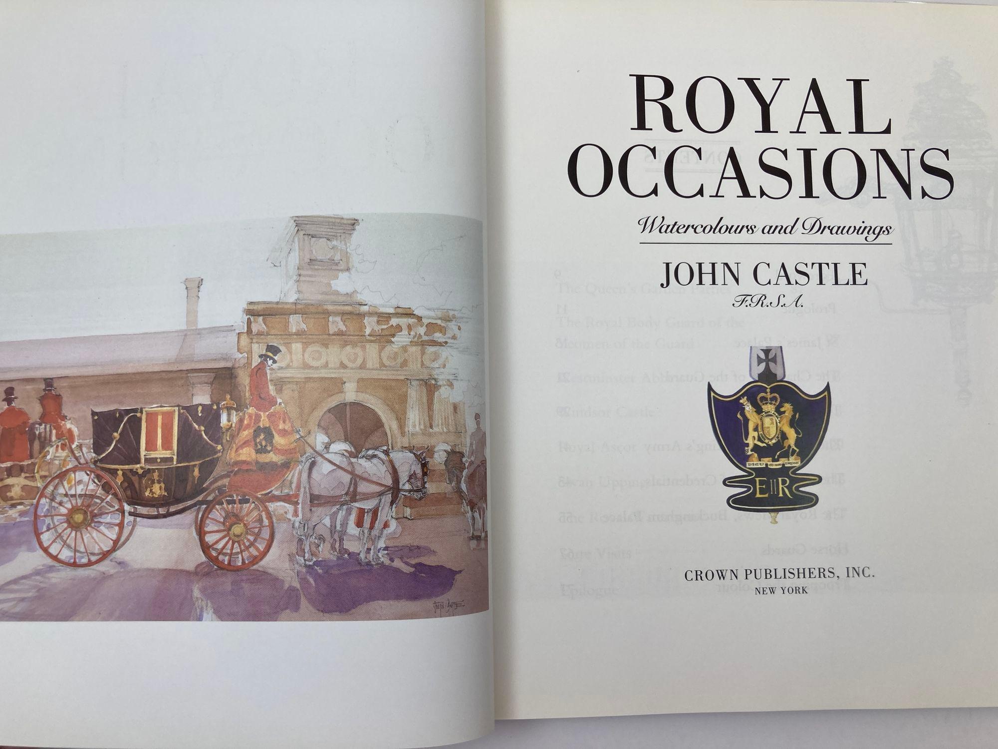 Royal Occasions: Watercolors and Drawings by John Castle Hardcover Book For Sale 1
