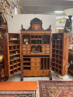 Royal Organizer desk in prestigious fruits. Wood Italian origin 1960