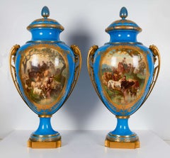 Royal Pair of Sèvres Porcelain '1867 Paris Exhibition' Vases and Covers