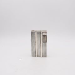 ROYAL Paris 1938 Art Deco French Desk-Table Petrol Lighter In .900 Sterling