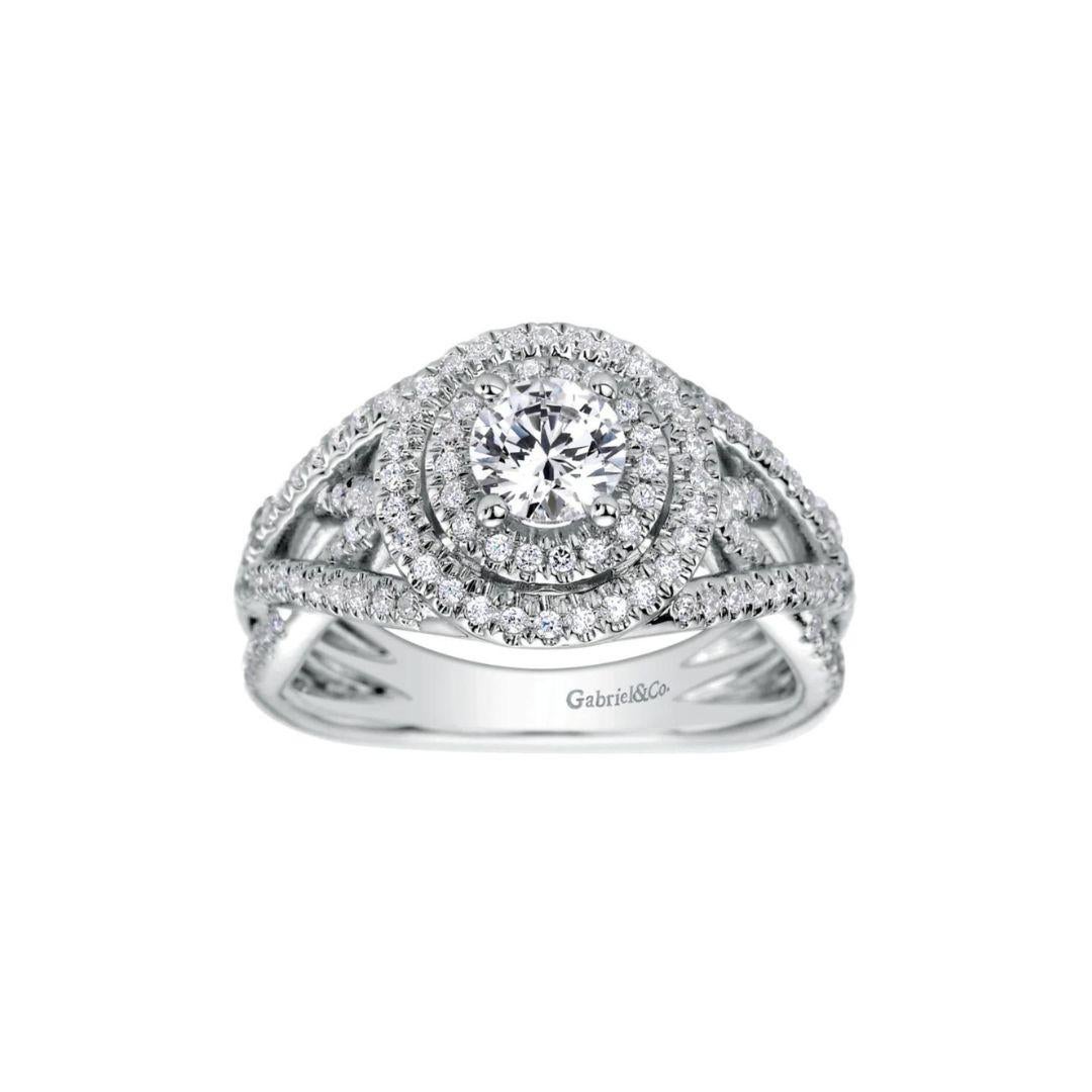 Royal Pave Diamond Engagement Mounting In New Condition For Sale In Stamford, CT